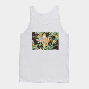 Woman with Flowers by Alphonse Mucha Tank Top